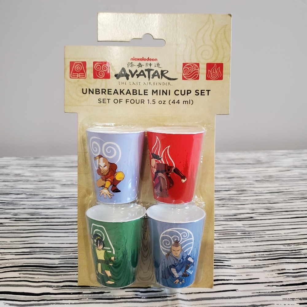 Avatar the Last Airbender Unbreakable Mini Cup Set 1.5 Ounce